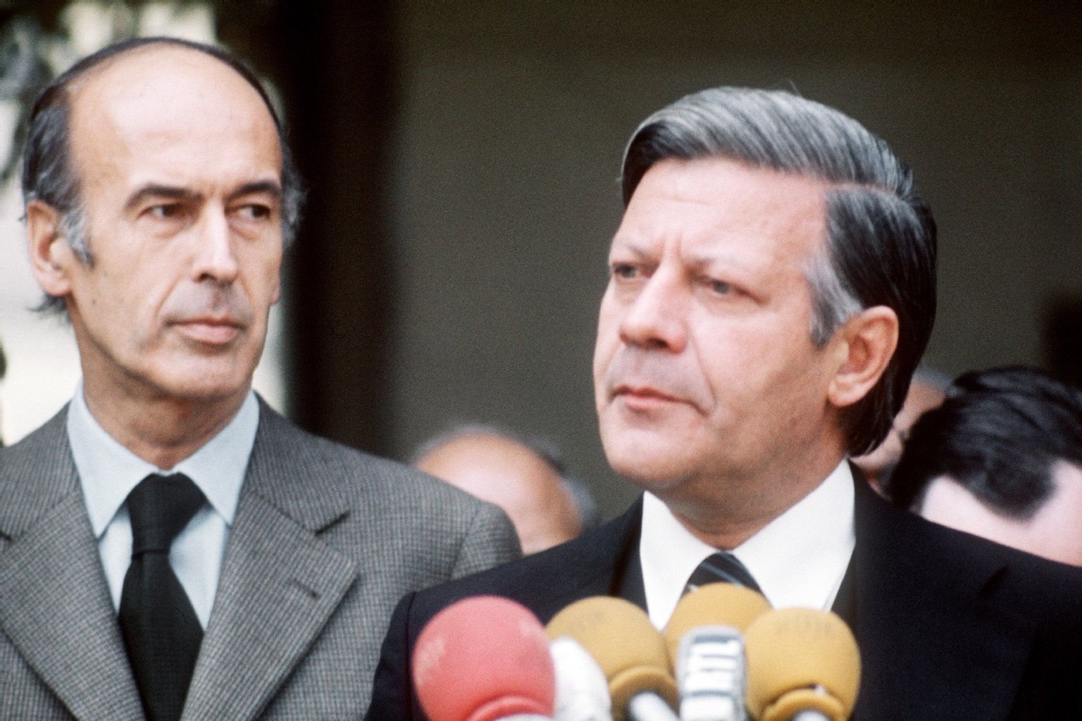 Helmut Schmidt mit Giscard d’Estaing im Jahr 1974.