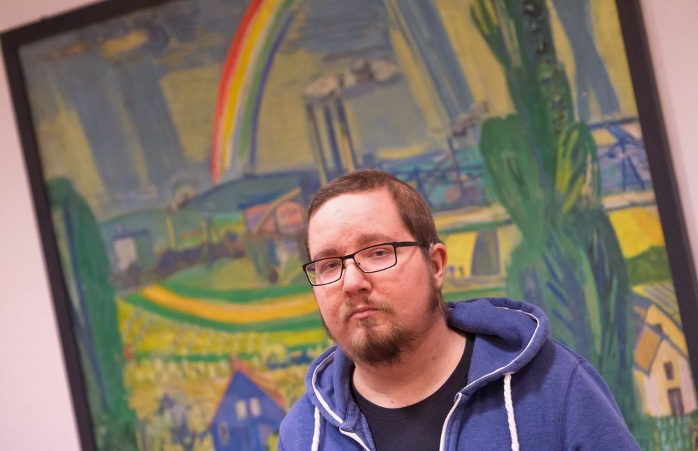 Martin Zaglmaier arbeitet auch in der von seiner Familie betriebenen Kunstgalerie in der Großen Steinstraße.