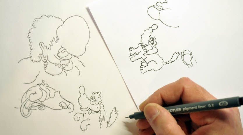 Das Cartoon am Anfang