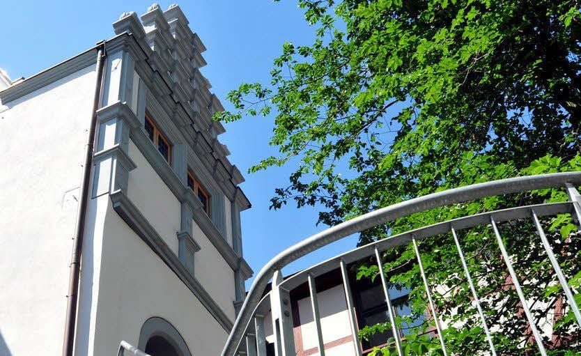 Hofseite: Ein anderer Blick auf das Weißenfelser Heinrich-Schütz-Haus.