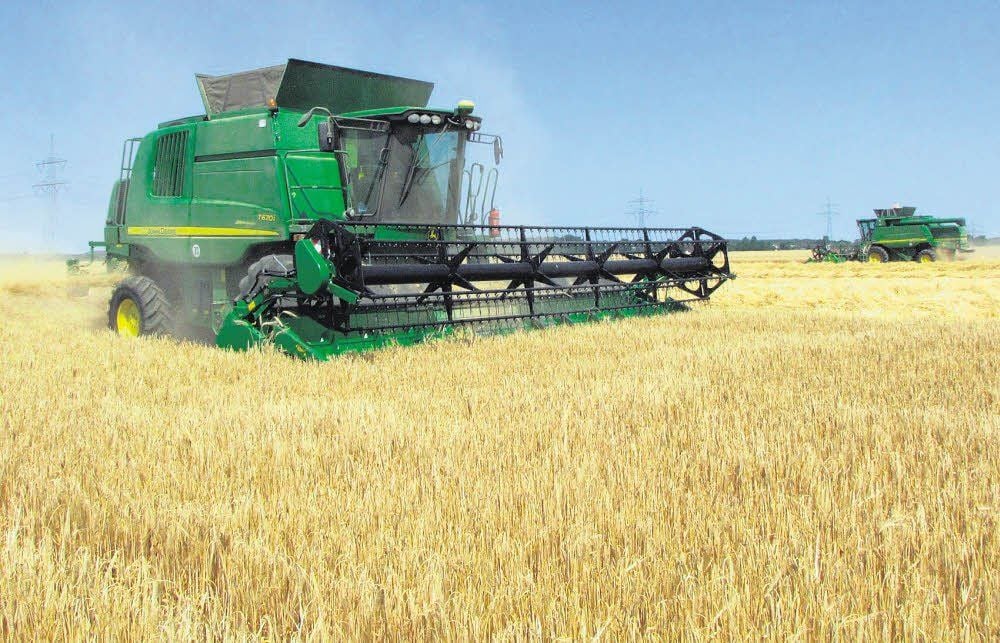 In der Agrargenossenschaft Holzdorf wurde am Montag der Erntestart vollzogen. Zuerst kommt die Wintergerste vom Halm.