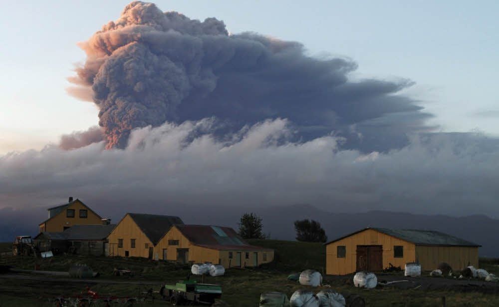 Die Aschewolke des isländischen Vulkans Eyjafjallajökull hatte 2010 den europäischen Flugverkehr lahmgelegt.