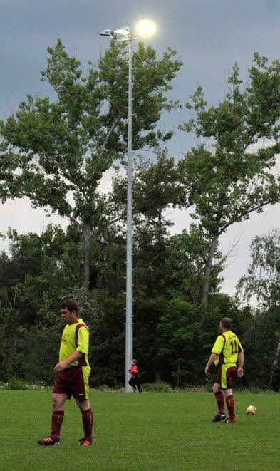 Das Flutlicht funktioniert.
