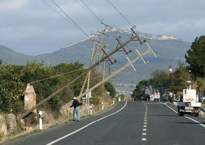 Ein über Spanien wütender Orkan richtet große Schäden an. (FOTO: DPA)