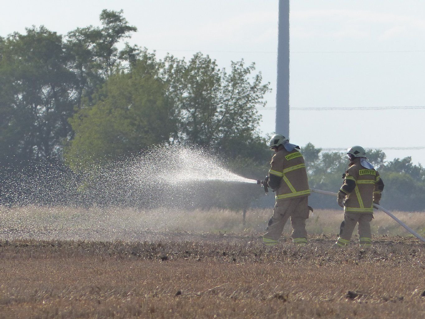 Die Brandbekämpfer hatten das Feuer schnell unter Kontrolle.