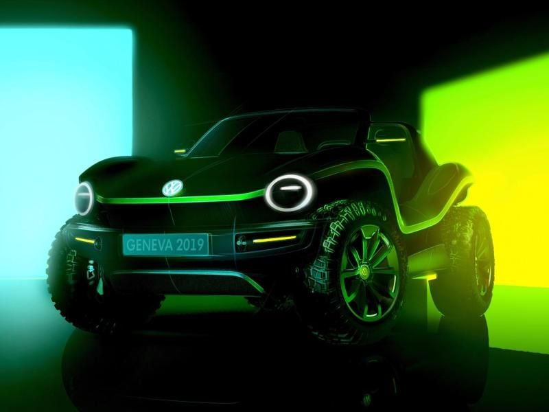 Comeback unter Strom: Mit dem elektrischen ID Buggy zeigt VW auf dem Genfer Autosalon im März eine Neuinterpretation des kultigen Strandautos als Studie. Foto: Volkswagen AG
