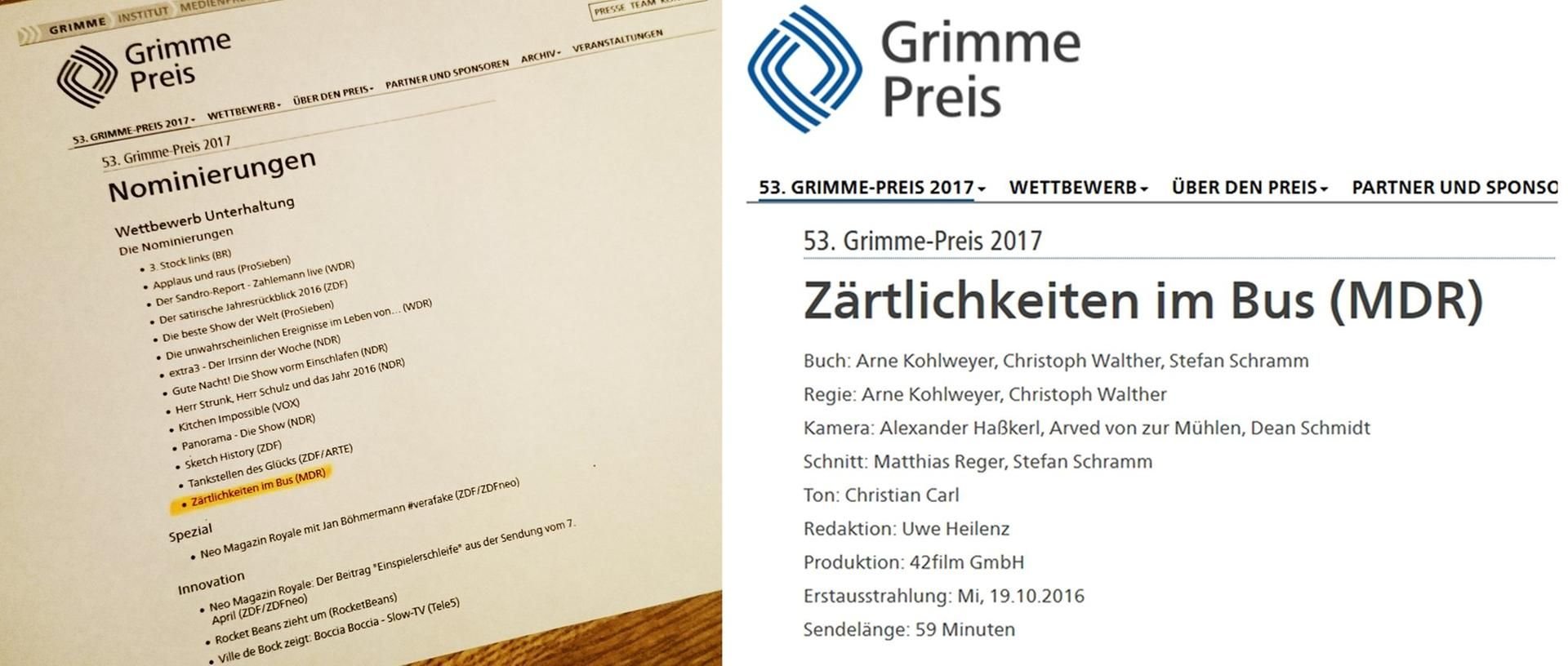 Die hallesche Produktionsfirma "42film" ist für den Grimme-Preis nominiert.