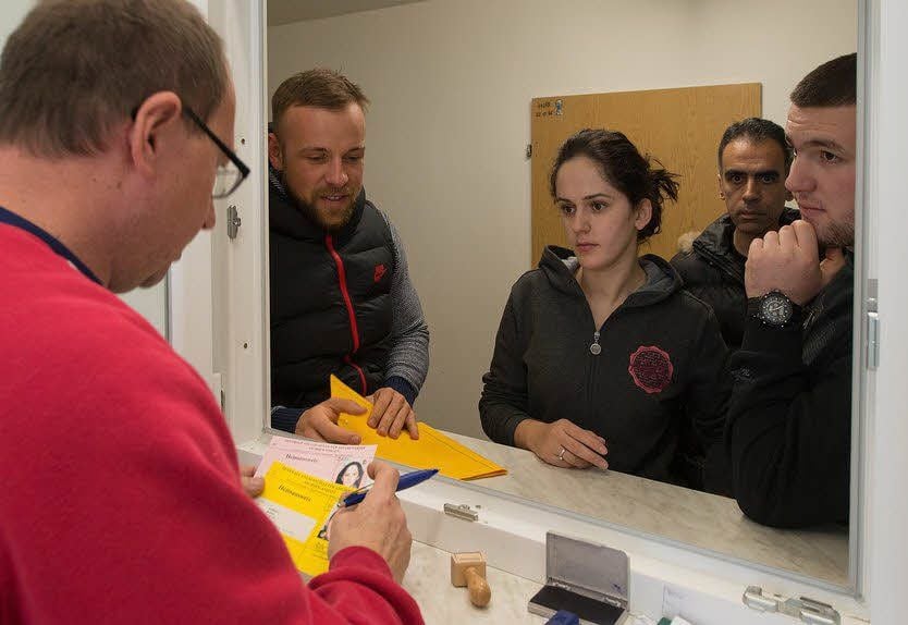 Aufnahme von Flüchtlingen in der Zentralen Aufnahmestelle für Sachsen-Anhalt in Halberstadt