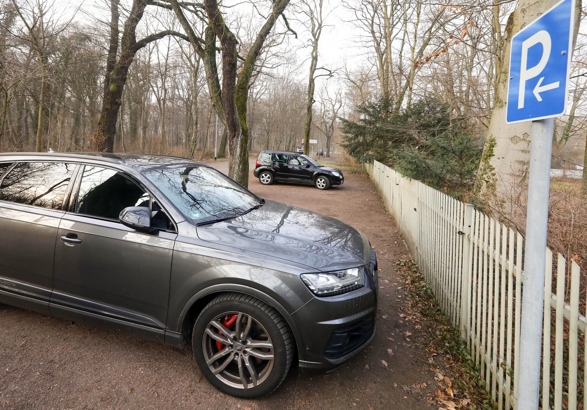 Der Parkplatz am Tierpark
