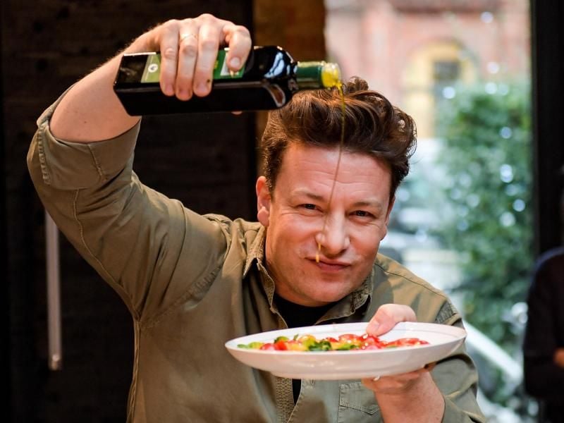 Live-Cooking mit Jamie Oliver in Hamburg. Foto: Axel Heimken