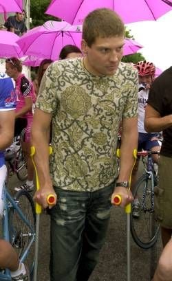 Noch an Krücken: Jan Ullrich