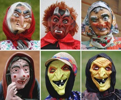 Sechs Harzer Brockenhexen (FOTO: DPA)