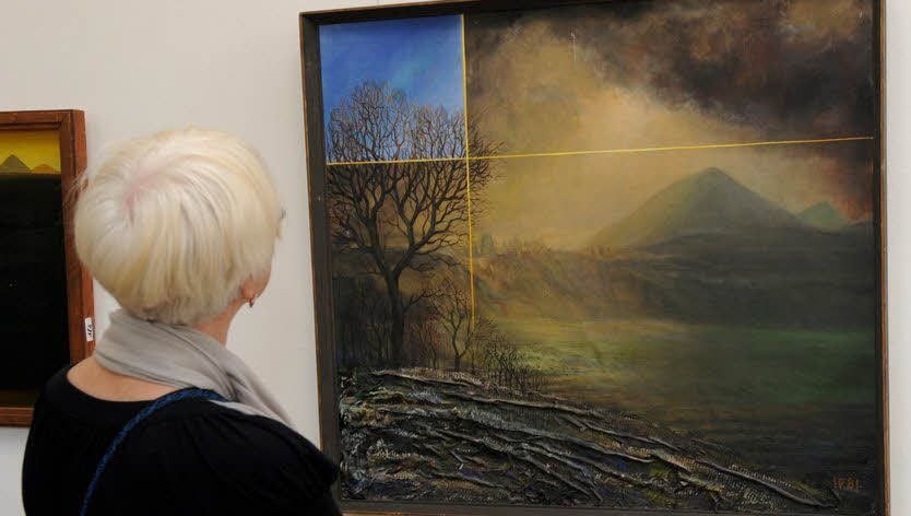 Die „Nachtlandschaft“ von Igor Pekur, gemalt 1981.