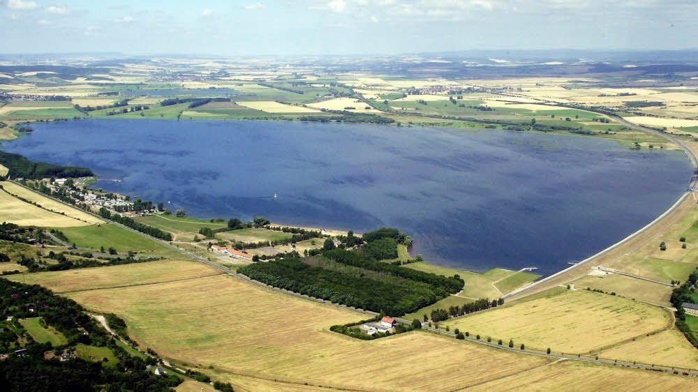 Der Stausee in Kelbra ist rund sechs Quadratkilometer groß.