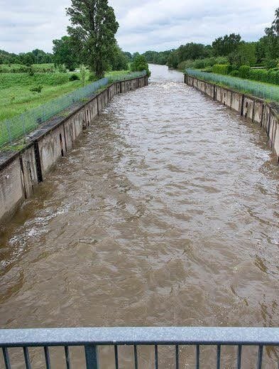 Die Werderschleuse ist unvollendet. 1943 wurden die Arbeiten eingestellt.