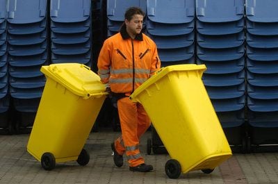 Die gelben Tonnen werden im Landkreis Harz nicht die gelben Säcke für leichte Verpackungen mit dem grünen Punkt ablösen. (FOTO: DPA)