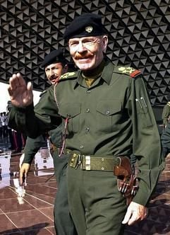 Der ehemalige Vize des irakischen Ex-Präsidenten Saddam Hussein, Isset Ibrahim el Duri (Archivfoto vom 06.01.2003), ist nach Informationen des arabischen Nachrichtensenders El Arabija vom Sonntag (05.09.2004) im Nordirak gefangen genommen worden. (Foto: dpa)