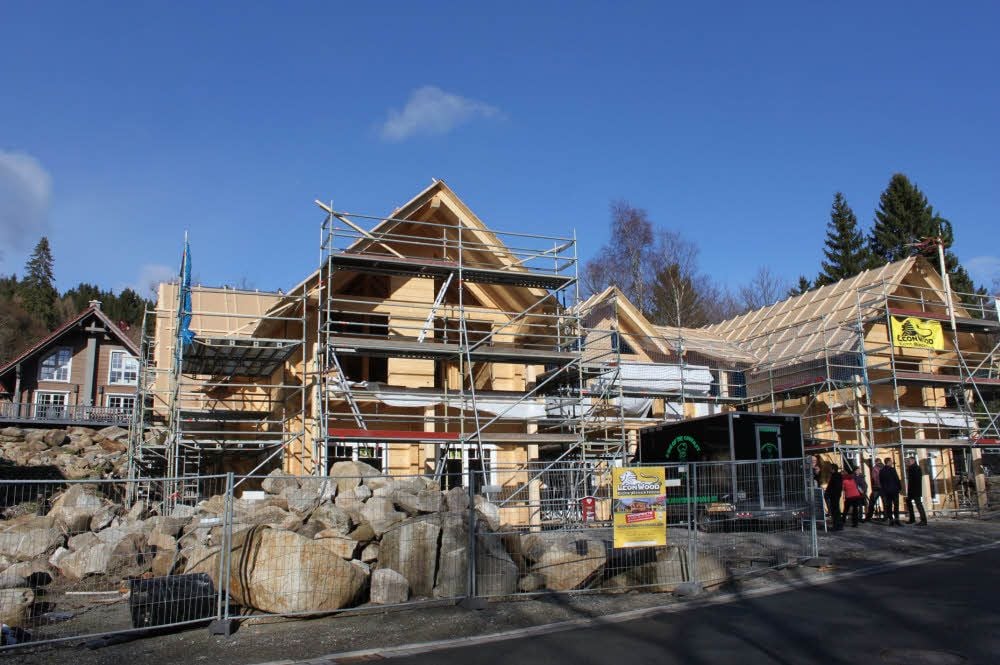 Im Bau: Die Bergwaldlofts an der Alten Dorfstraße in Schierke.