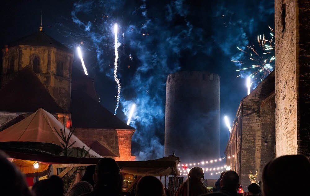 Weihnachtsmarkt auf Burg Querfurt 2016 Weihnachtszauber über Burg und