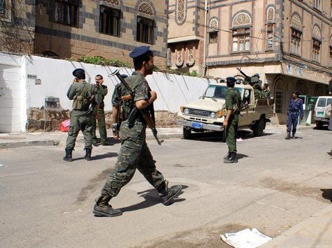 Sicherheitskräfte in Sanaa: Ein Mann aus Haldenleben ist in der Hauptstadt entführt worden.