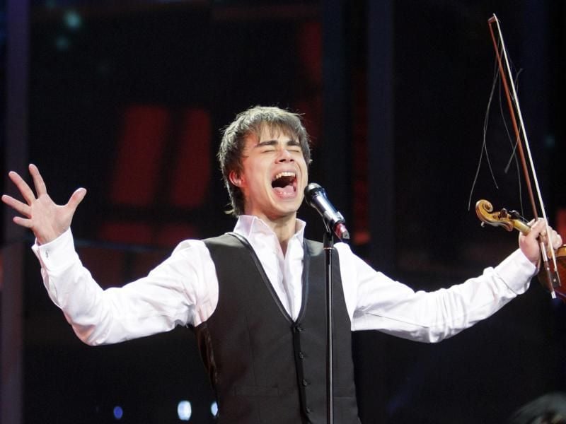Der Sänger Alexander Rybak 2009 beim Finale des Eurovision Song Contest (ESC) in Moskau. Foto: Ulrich Perrey