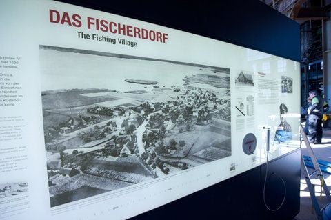 Schautafel im Kraftwerk der einstigen Heeresversuchsanstalt Peenemünde. (FOTO: DPA)