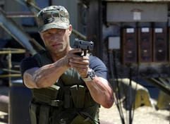 Til Schweiger bei Dreharbeiten zum Kinofilm «Far Cry» in Vancouver in Kanada in der Rolle des Ex-Marine Jack Carver. (Foto: dpa)