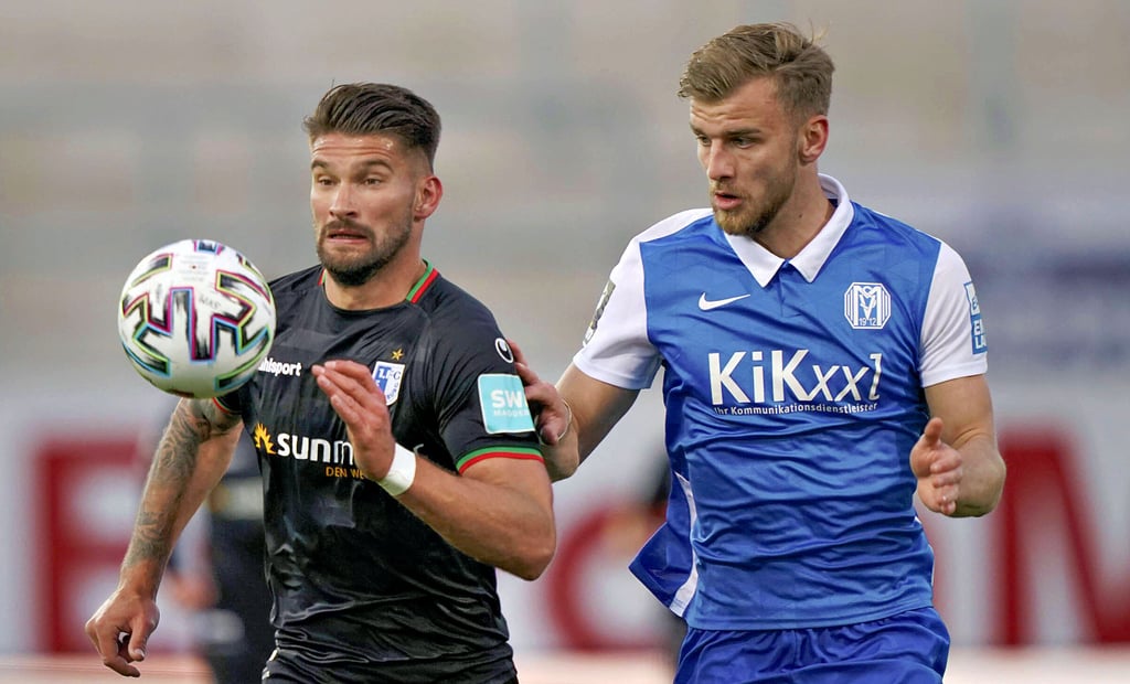 Als absoluter Teamplayer hat sich Kai Brünker (l.) in der Sturmspitze des 1. FC Magdeburg etabliert.