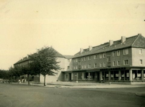 Anfang der 60er Jahre: Landrain / Ecke Otto-von-Guericke- Straße.