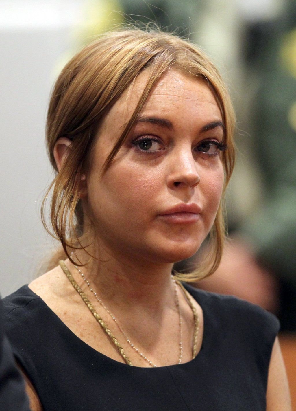US-Schauspieler Lindsay Lohan sitzt am 15.01.2013 in Los Angeles vor einer Voranhörung vor Gericht.