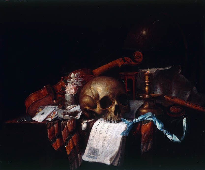 Cornelis Norbertus Gysbrechts „Vanitas-Stillleben“ (Öl auf Leinwand, um 1662)