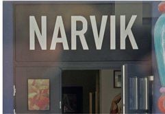 In der Magdeburger Innenstadt hängt vor dem Hundertwasserhaus das Logo des Bekleidungsladens Narvik. (Foto: ddp)