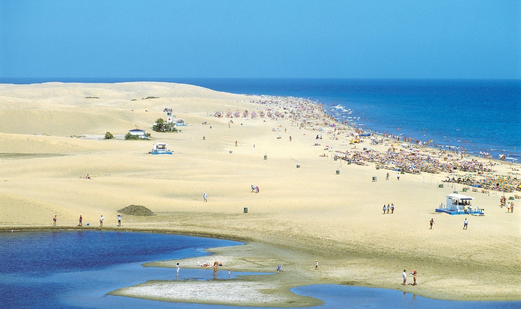 Die deutschen Urlauber auf Gran Canaria zieht es vor allem in den Süden - allen voran an den Strand von Maspalomas.