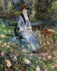 Das Gemälde «Dans les Roses», ein Meisterwerk des französischen Impressionisten Pierre Auguste Renoir, wurde bei Sotheby's in New York für 20,5 Millionen Euro versteigert. (Foto: dpa)