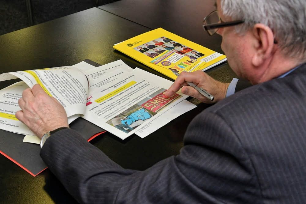 Auch Oberbürgermeister Peter Kuras war bei der Auswertung des Projekts zu Gast.
