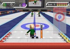 Mehr Bewegung für Wii-Besitzer: Konamis «Sports Island» bietet zehn Disziplinen, darunter Curling. (Foto: dpa)