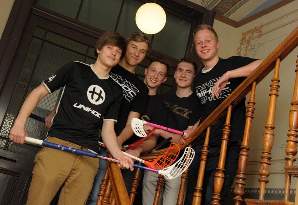 Pascal Schlevoigt, Max Blanke, Jonas Hoffmann, Axel Kuch und Yannick Zwirner (von links).