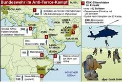 Infokarte zum Einsatz der KSK in Afghanistan