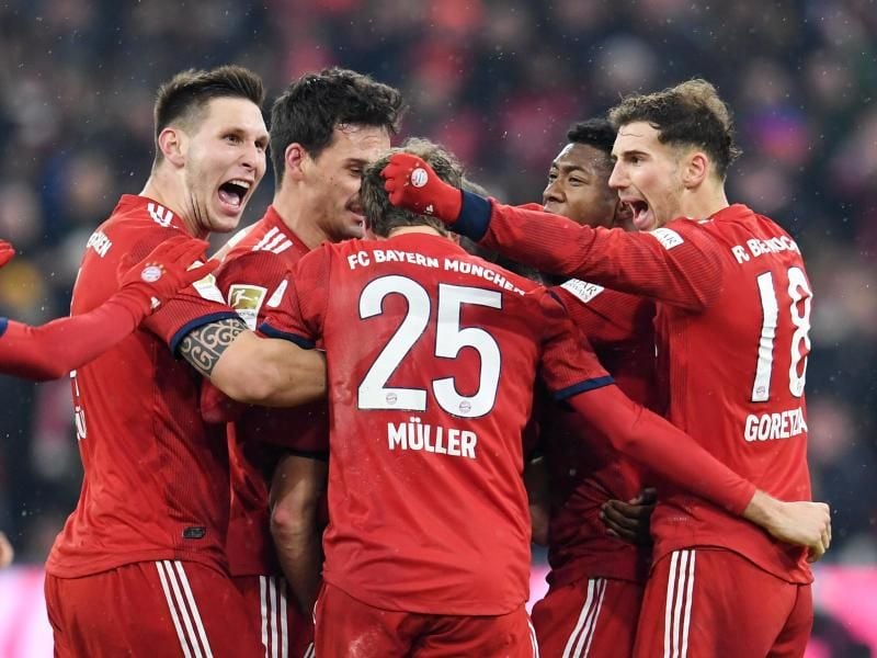 Wollen bei Eintracht Frankfurt punkten und die Jagd auf Tabellnführer BVB fortsetzen: Der FC Bayern München. Foto: Tobias Hase