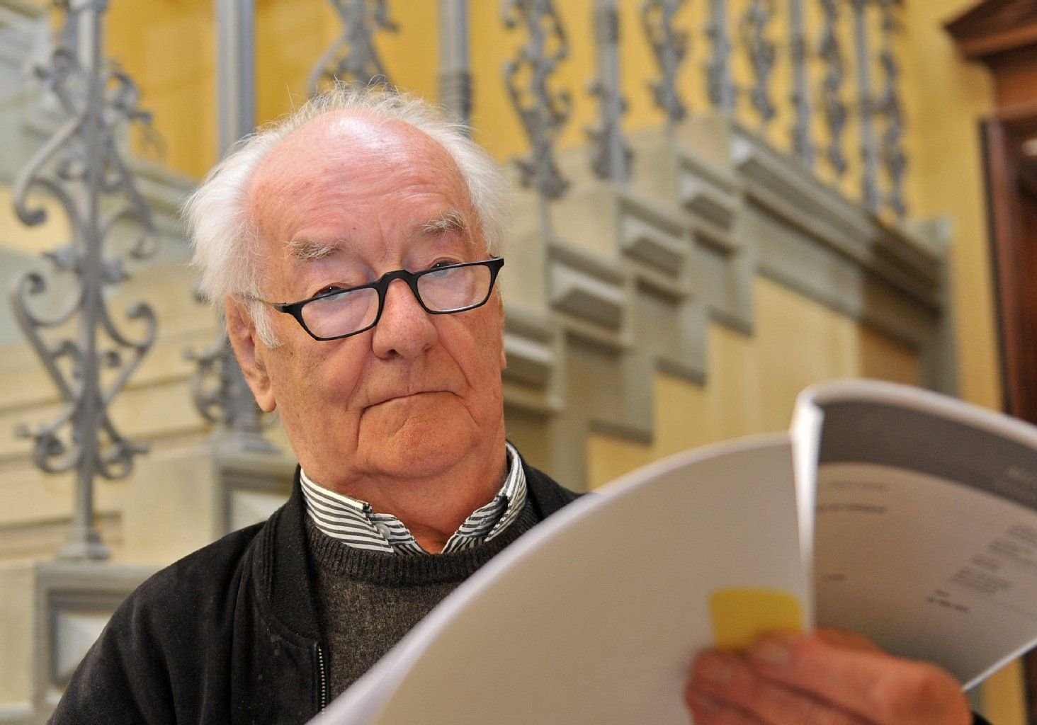 Der Architekt des Dresdner Kulturpalastes, Wolfgang Hänsch, hier in einer Aufnahme vom 27.03.2012, ist tot.