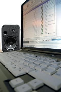 Musikdatenbank auf dem Laptop - mit der entsprechenden Software lässt sich der Rechner zur mobilen Jukebox umfunktionieren. (Foto: dpa)