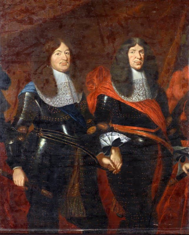 Johann Fink/Fincke: Johann Georg II. von Sachsen und Friedrich Wilhelm von Brandenburg, um 1665, Öl auf Leinwand