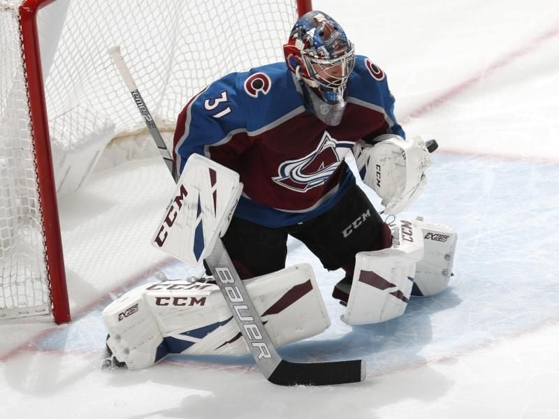 Hat seine Bereitschaft zur WM-Teilnahme signalisiert: Torhüter Philipp Grubauer von Colorado Avalanche. Foto: David Zalubowski/AP