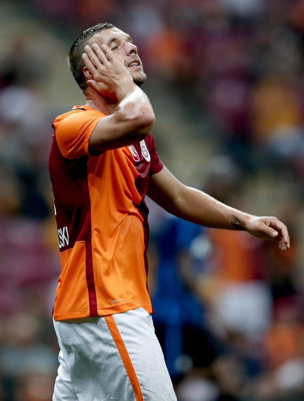 Nationalspieler Lukas Podolski im Trikot von Galatasaray Istanbul.