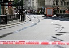 Nach dem Fund einer Autobombe in London sperrt die Polizei einen großen Teil der Innenstadt um den Haymarket. (Foto: dpa)