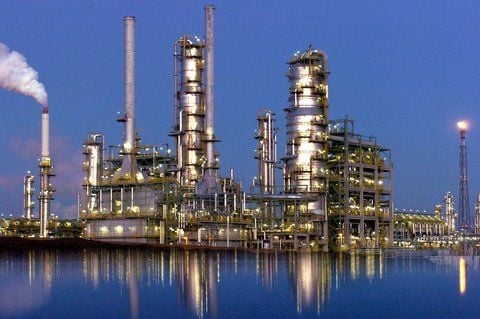 Die Total-Raffinerie in Leuna
