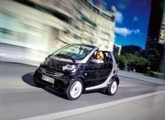 Passt in fast jede Parklücke und schneidet bei der Hauptuntersuchung besser als die Mehrzahl der Autos ab: Der Smart von DaimlerChrysler, hier als Cabrio. (Foto: dpa)