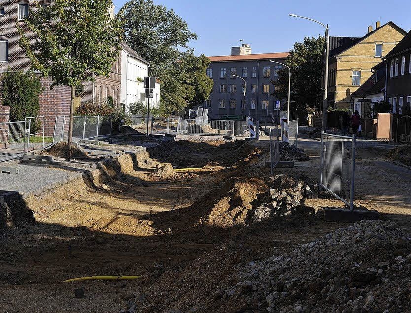 Bauarbeiten in der Karl-Liebknecht-Straße