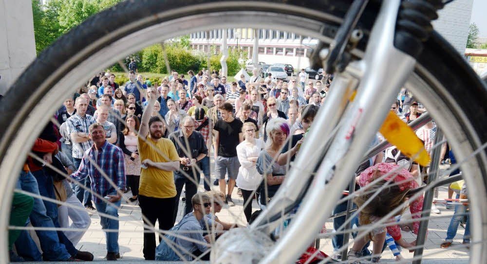 Die Fahrradauktion des Fundbüros - ein Ereignis, das immer wieder auf große Resonanz stößt.