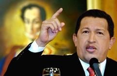 Venezuelas Staatspräsident Hugo Chavez spricht in Caracas bei einer Pressekonferenz. (Foto: dpa)